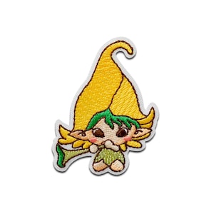 Troll with flute - Iron On Patches Adhesive Emblem, Size - 5,5 x 4,2 cm