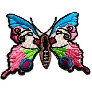 Iron on patches - butterfly - colorful - 8,3x6,5 - Application Embroided badges