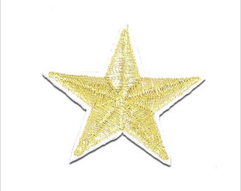 Iron on patches - star – gold/white – 4,2x4,7cm - Application