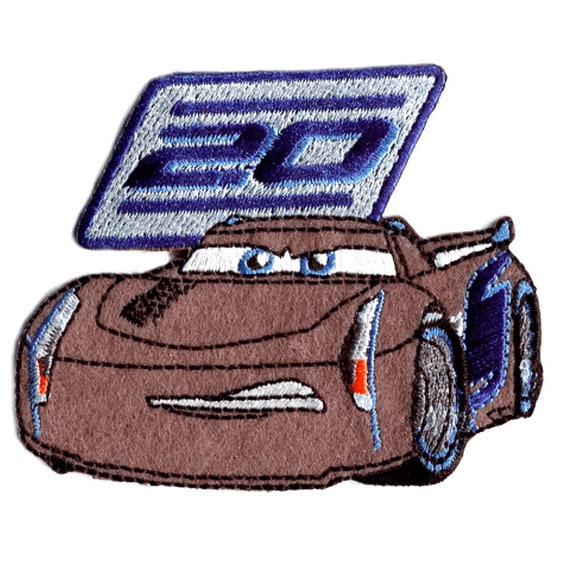 Buy Iron on Patches CARS 3 jackson Storm Disney Gray 8x6,4cm Application  Embroided Badges Online in India 