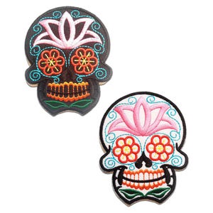 Skull Skeleton - Iron On Patches Adhesive Emblem Stickers Appliques, Size - 3.03 x 3.94 Inches