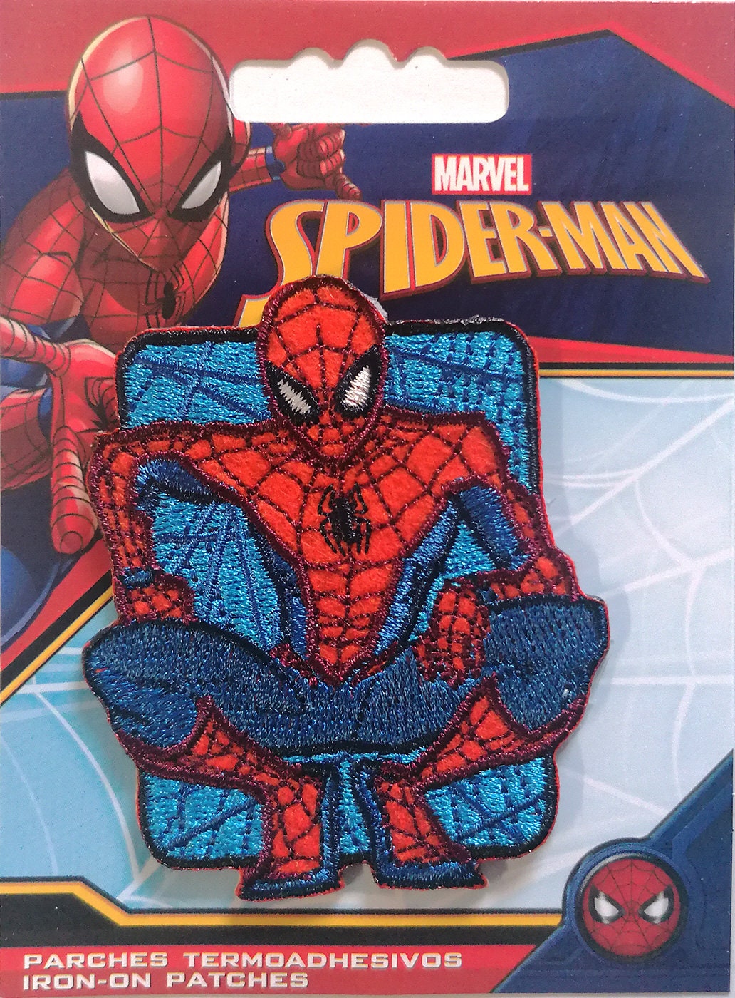 Marvel © Spiderman Comic Sits Iron on Patches, Size 2,61 X 2,26 Inch 