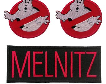 Iron on patches - Ghostbuster Set 3 pieces Melnitz Logo Film - Application badges