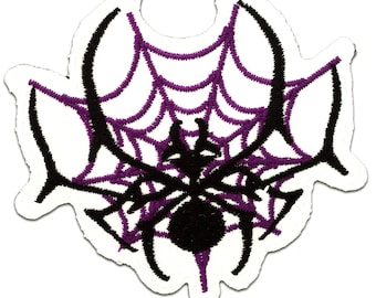 Iron on patches - Spiderweb Spiderman Comic - pink - 8x7,3 Application badges