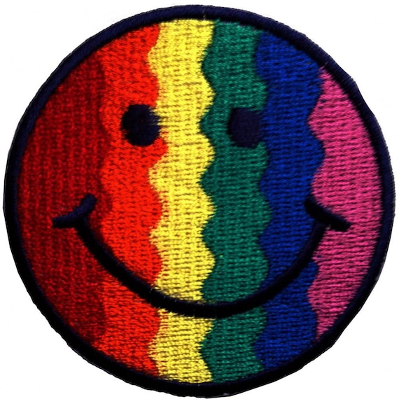 Aufnäher Jeans Smiley Jeans Ø5,5cm Patches Bügelbild