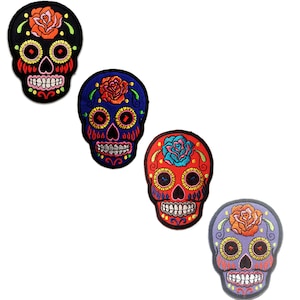 Skull Skeleton - Iron On Patches Adhesive Emblem Stickers Appliques, Size - 0 x 0 Inches