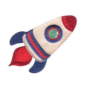 Rocket Vehicle - Iron On Patches Adhesive, Size - 4,2 x 7,8 cm