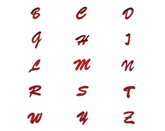 Half Inch Inkviva 3D Iron On Letters Heat Transfer Alphabet Label Name Appliqué