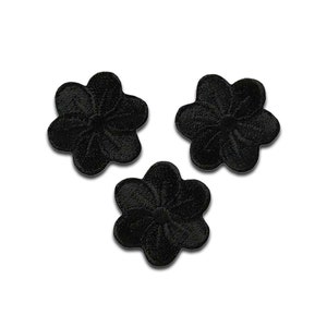 Flower 3 pieces flowering plant - Iron on patches adhesive, size - 2,2 x 2,2 cm