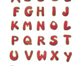 complete Alphabet available - Iron on patches adhesive emblem stickers appliques, size - 0 x 0 inches