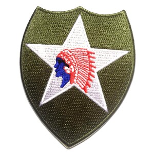 Aufnäher / Bügelbild - Indianischer Stern Logo - weiß - 8.5 x 10.2 cm - Patches