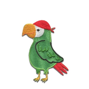 Iron on patches - parrot bird pirates Animals - Application Embroided patch