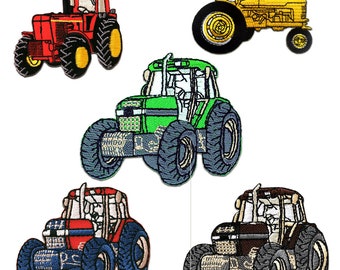 Tracteur Set 5 Pièces - Ecusson thermocollant patches appliques