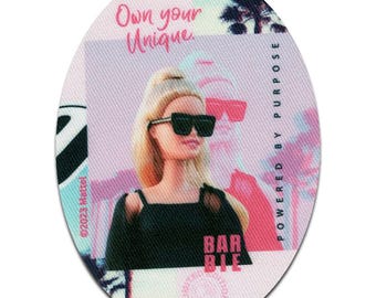 Barbie © own your unique - Iron On Patches Adhesive Emblem, Size - 11 x 8 cm