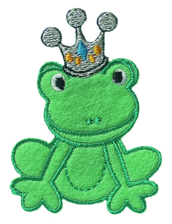 Aufnaher Bugelbild Froschkonig Marchen Grun 59x43cm Etsy