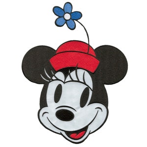 Iron on patches - Mickey Mouse 90 Years XL 03 Minnie nineties special Edition Disney - black - 18,0 x 23,0 cm - Application Embroided badges