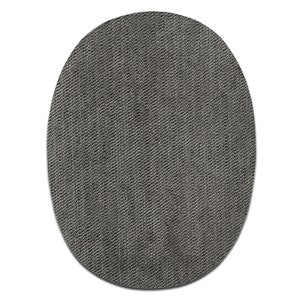 May include: A grey oval-shaped rug with a textured surface.