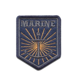 Iron on patches - Navy anchor Troopers - Application Embroided patch