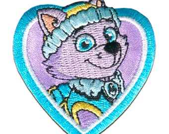 Aufnäher / Bügelbild - PAW PATROL "EVEREST" - lila - 6x6cm - Patches Aufbügeln