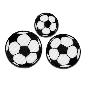 Iron on patches - Set Soccer football Sports - 1.38 x 1.38 inches - Application