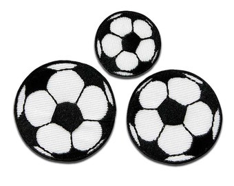 Iron on patches - Set Soccer football Sports - 1.38 x 1.38 inches - Application