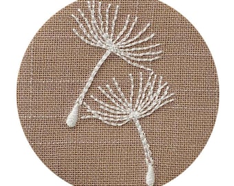 Dandelions - Iron on patches adhesive emblem stickers, size - 2,4 x 2,4 inches