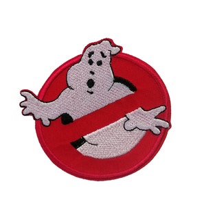 Aufnäher / Bügelbild - Ghostbuster Comic Kinder Film - rot - Ø7,5 cm - Patch