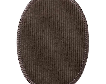 Cord Patches gray 2 pieces - Iron on patches, size - 3,8 x 4,8 inches