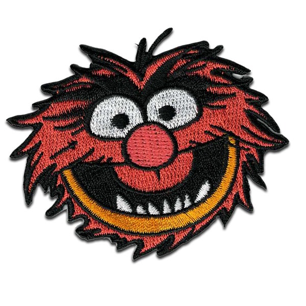 Aufnäher / Bügelbild The Muppets Tier Animal Disney Comic Kinder – orange – 6,6 x 5,5 cm - Patch