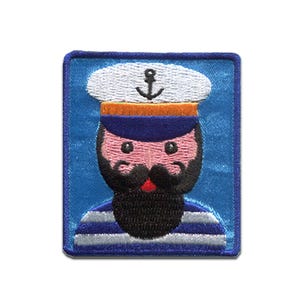 Aufnäher / Bügelbild - Seemann Kapitän Matrose Brave Coast - Patches Aufbügeln