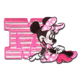 1.75x3.25 Minnie Mouse Embroidered IRON ON PATCH / Sew on Disney