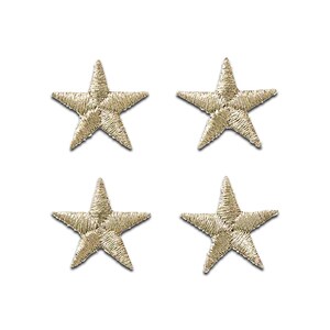 Iron on patches - Set star – silver – 0.71 x 0.71 inches - Application