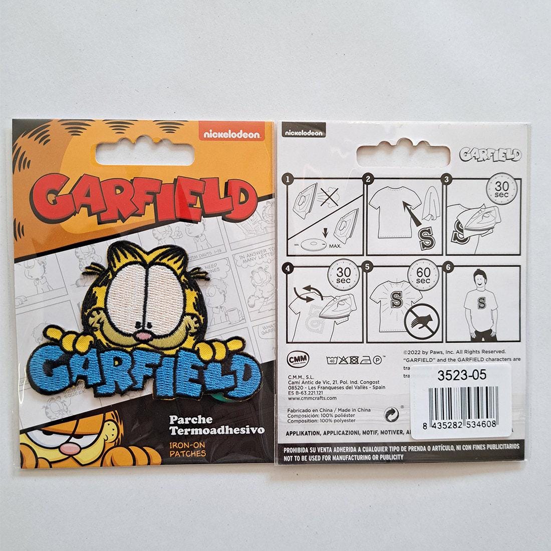 Garfield Patch Garfield Comic Cat Embroidered - Iron on Patches Adhesive Emblem ...