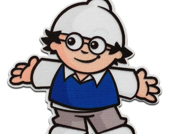 Mainzelmännchen © Det - Aufnäher, Bügelbild, Aufbügler, Größe - 7,1 x 7,3 cm