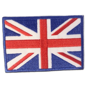 Iron on patches - England Great Britain - blue - 6,8x5cm - Application badges