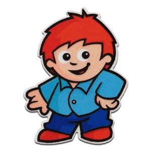 Mainzelmännchen © Edi - Iron On Patches Adhesive Emblem Stickers Appliques, Size - 7,2 x 5,5 cm