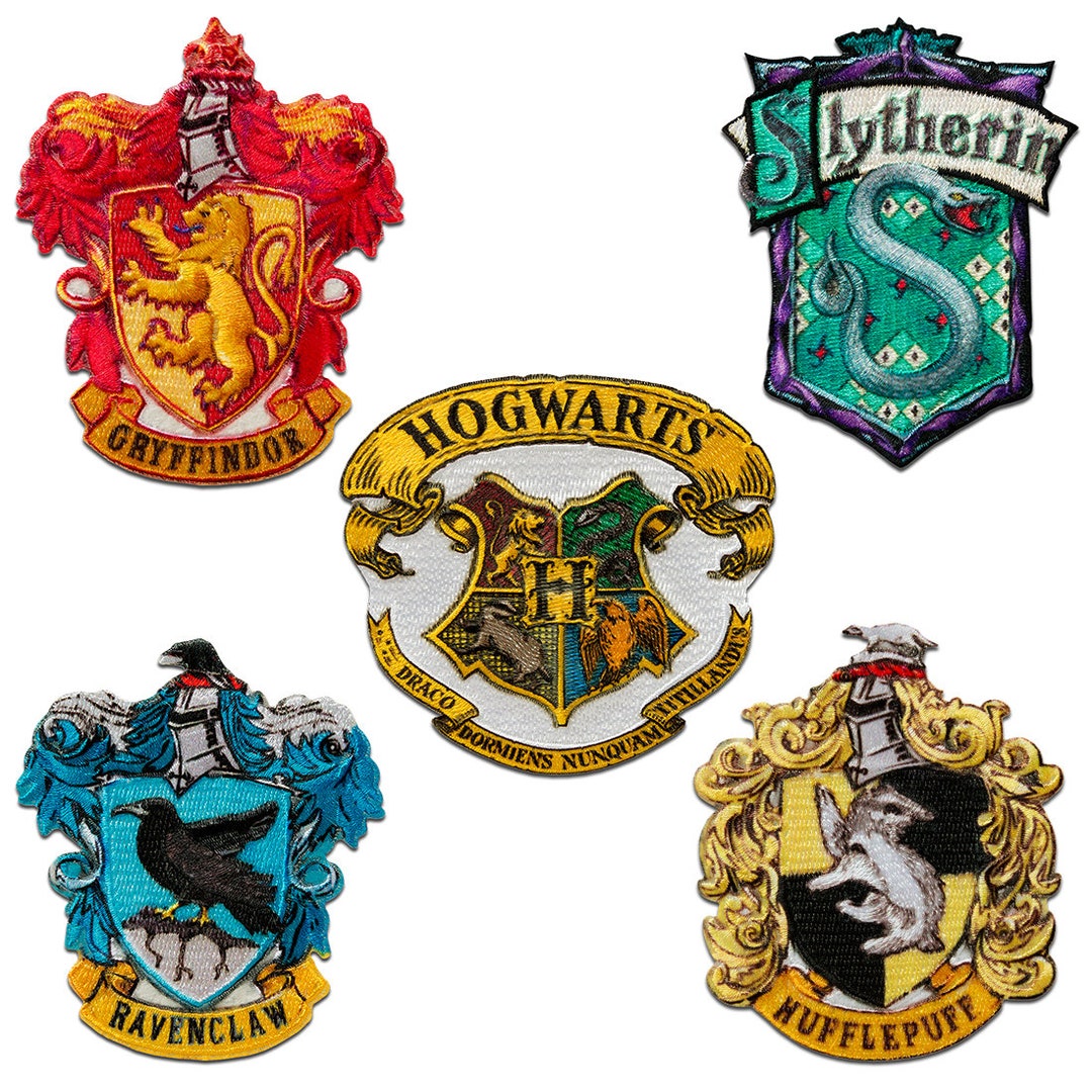 Hogwarts - Etsy Set Application Logo Gryffindor Patches 5 Harry Potter Pieces ©