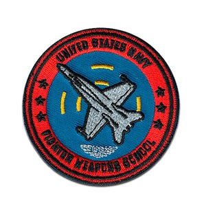 Top Gun Maverick Weapon School - Iron On Patches, Size - 2.36 x 2.36 inches
