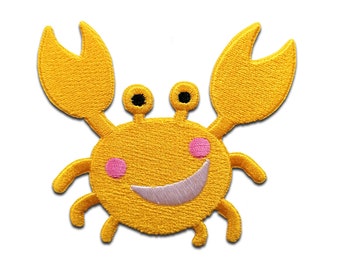 Iron on patches - Crab Cancer Crab - Application Embroided patch