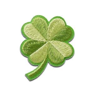 Shamrock plant luck - Iron on patches adhesive emblem, size - 4,8 x 3,8 cm