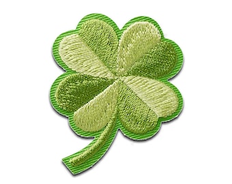 Shamrock plant luck - Iron on patches adhesive emblem, size - 4,8 x 3,8 cm