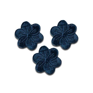 Flower 3 pieces flowering plant - Iron on patches adhesive, size - 2,2 x 2,2 cm