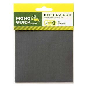 Adhesive patches gray - Iron on patches, size - 4 x 8 inches