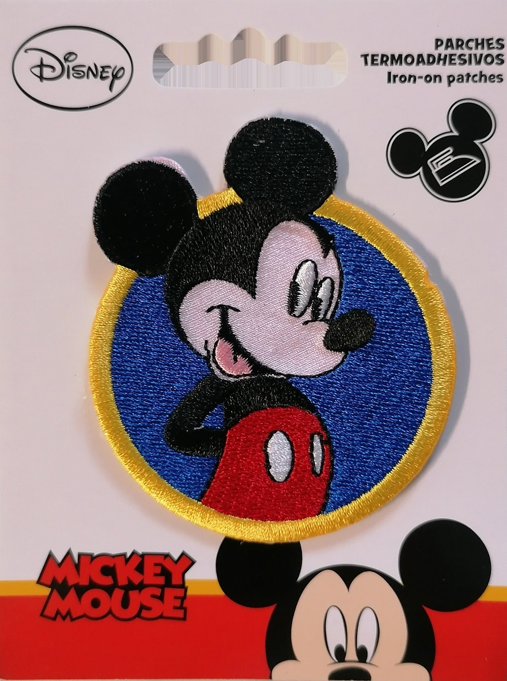 Disney © Mickey & Friends Mickey Mouse - Iron On Patches Adhesive Emblem  Stickers Appliques, Size: 2.76 x 2.76 Inches