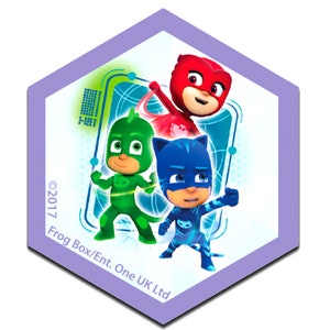 Iron on patches - PJ MASKS GROUP Disney - colorful - 6,2 x 7,3 cm - Application Embroided badges