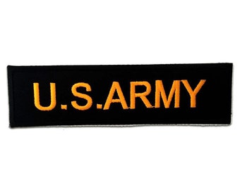 Aufnäher / Bügelbild - U.S Army - schwarz - 12,4 x 3,5 cm - Applikationen Patch