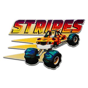 Blaze Stripes - Iron On Patches Emblem, Size - 1.97 x 2.76 inches