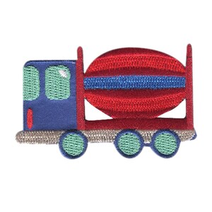 Truck Concrete Mixer - Iron On Patches Adhesive, Size - 7 x 4,5 cm