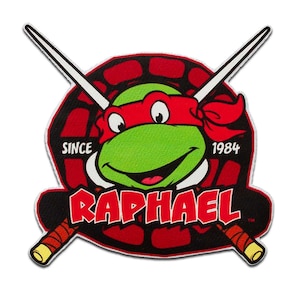Teenage Mutant Ninja Turtles Raphael - Iron On Patches, Size - 2.76 x 2.76 inches