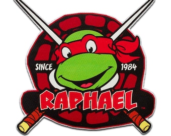 Teenage Mutant Ninja Turtles Raphael - Iron On Patches, Size - 2.76 x 2.76 inches